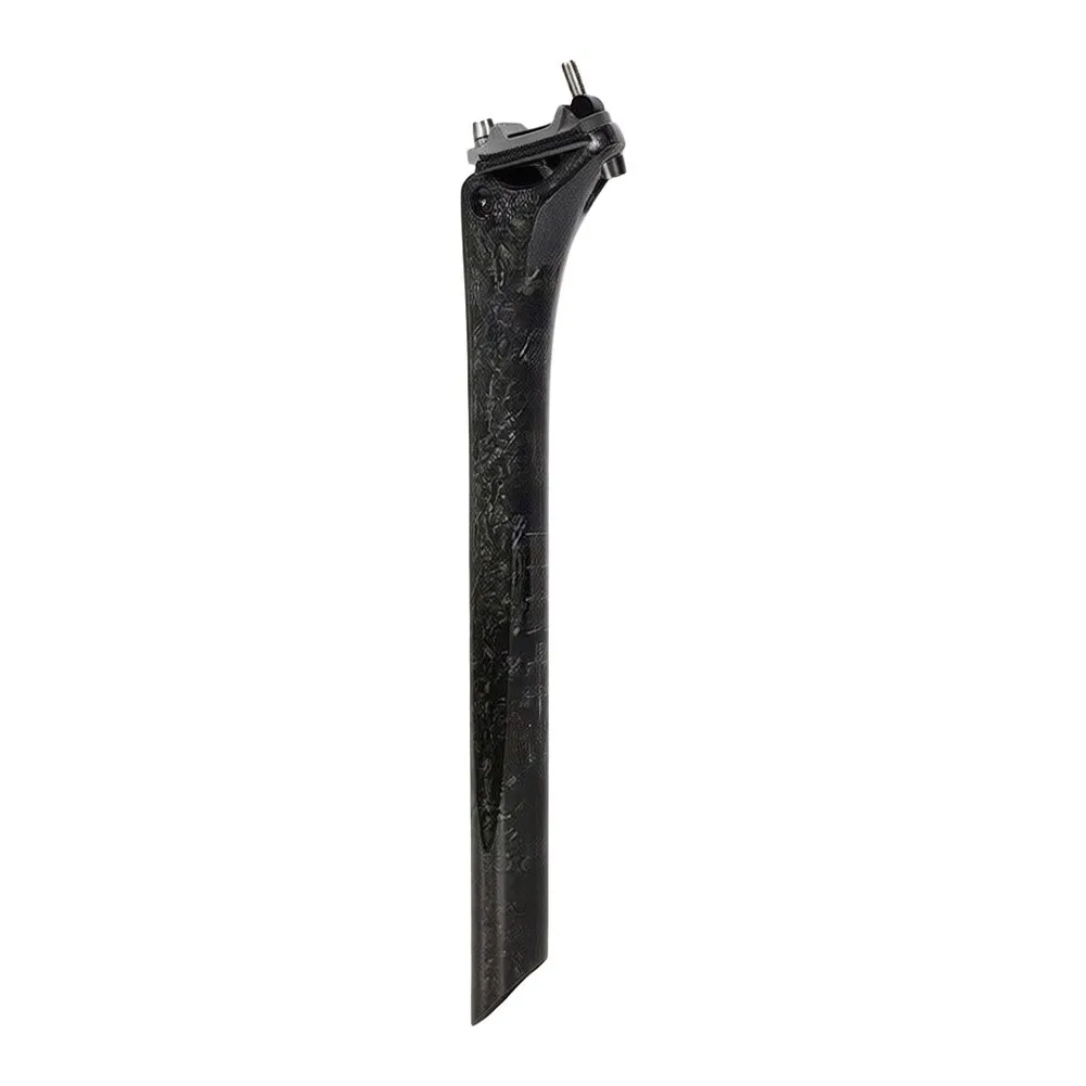 Ultraleichte Carbon-Sattelstütze für Fahrräder, 20 mm, mit versetztem Design, Titanschrauben, glatter Innenrohrstruktur, kompatibel mit Carbon-Schienen. – Detail 5