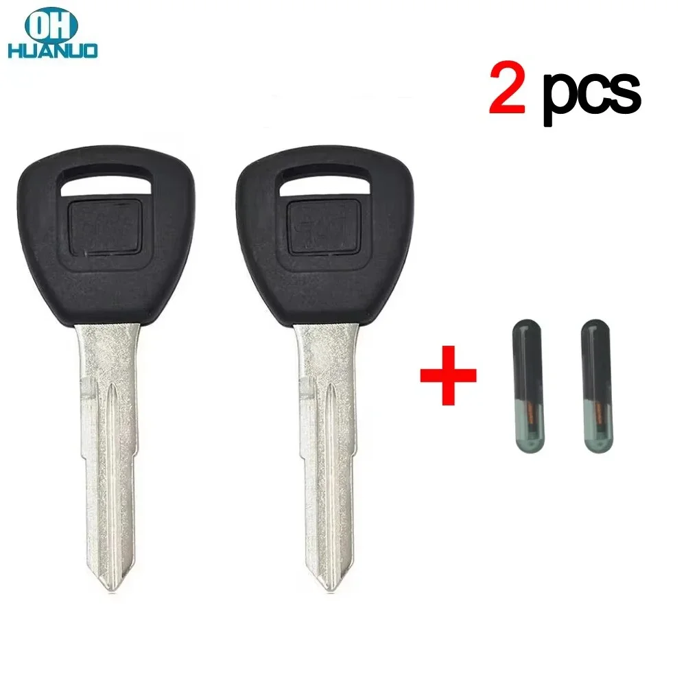 OHHUANUO 2pcs X Transponder Key for Honda Accord Civic Odyssey 98 99 00 01 02 id13 chip