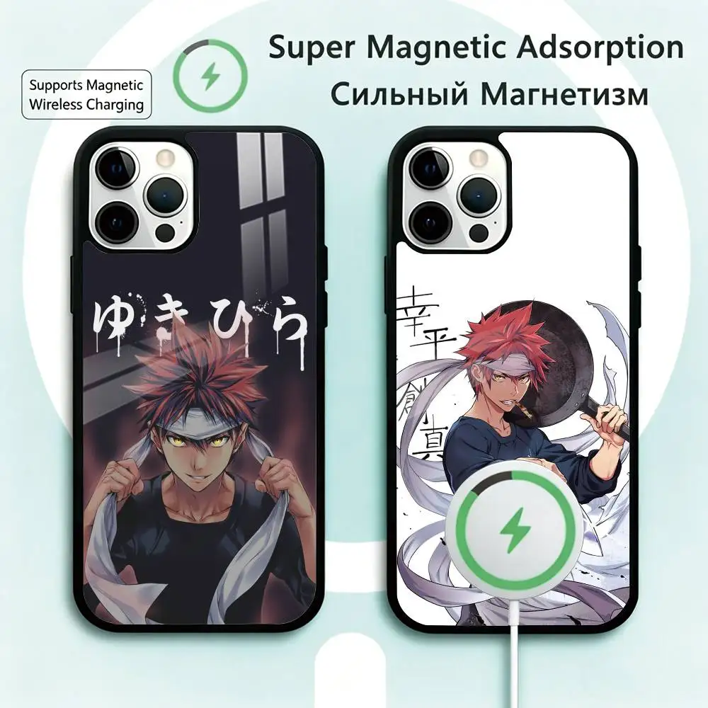 

Food Wars_ Soma Yukihira Phone Case For iPhone17,16,15,14,13,12,11 Plus,Pro Magnetic Supports Magnetic Wireless Charging
