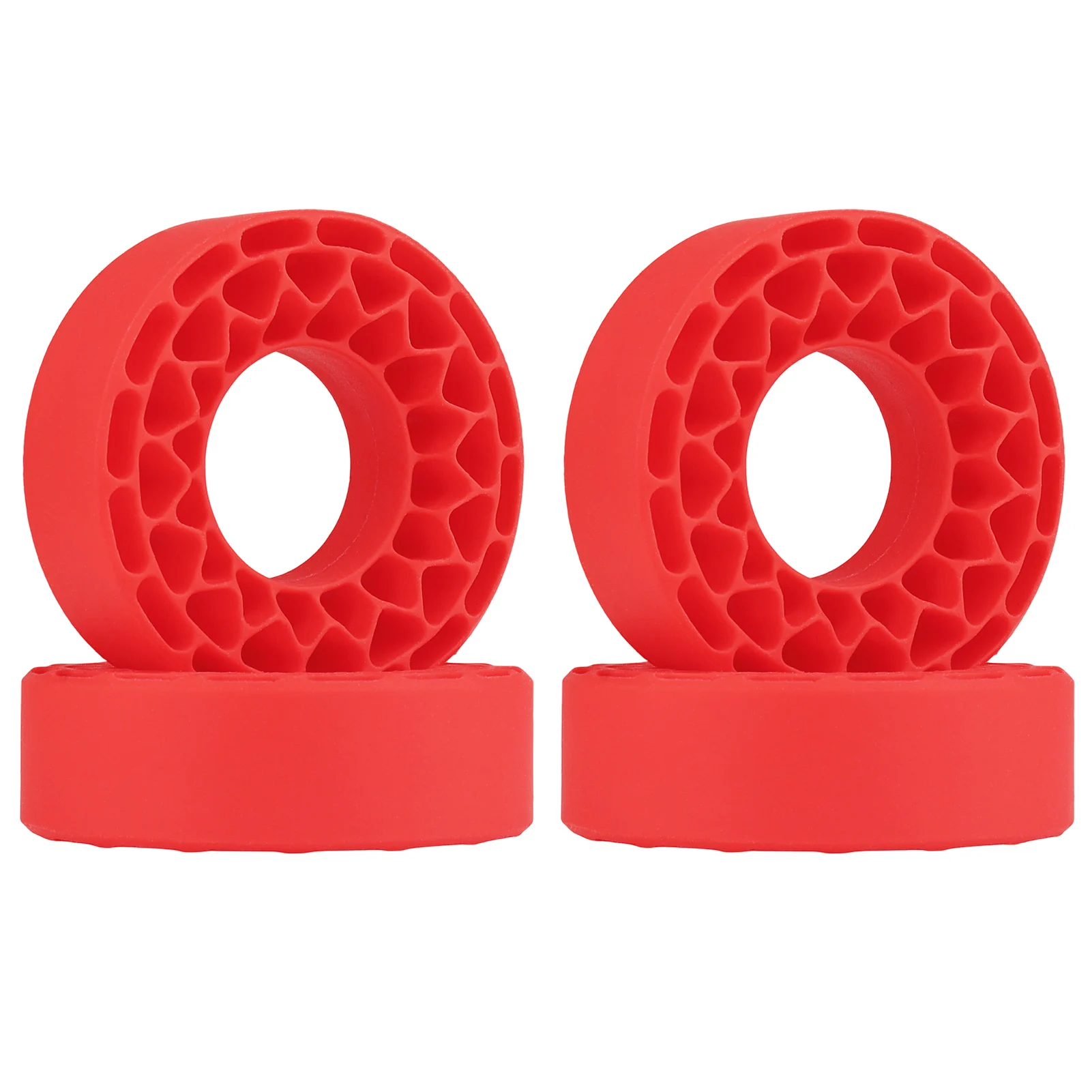 

HobbyPark, 4 шт., супермягкие силиконовые вставки из пенопласта 1,0 дюйма, красные, подходят для шин 62-64 x 24 мм для гусеничных радиоуправляемых грузовиков 1/18 1/24