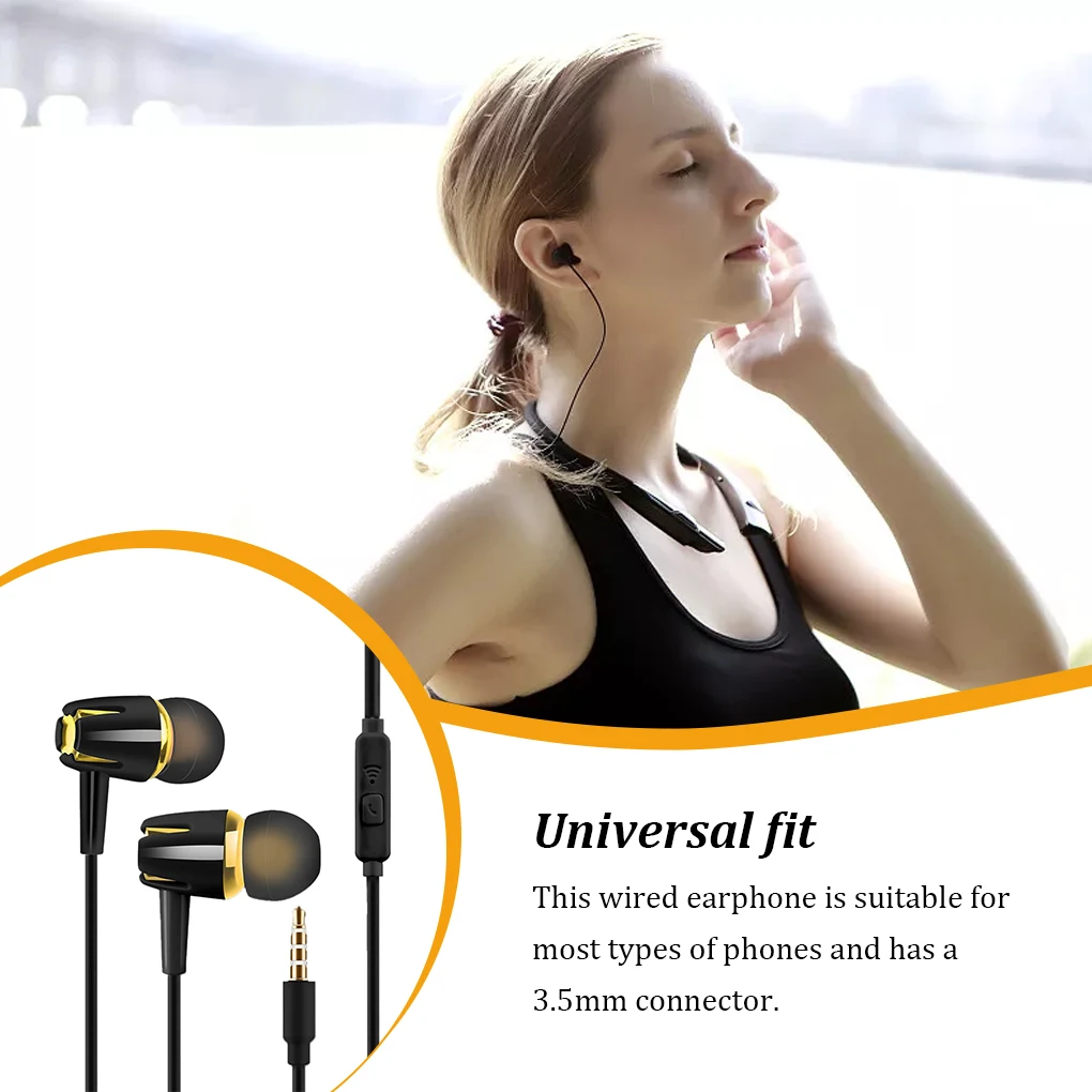 Mobile Phone Wired Gaming Earphone with Mic Camping Traveling in-ear Soft Eartips Headphone 3 5mm Earbuds Headset