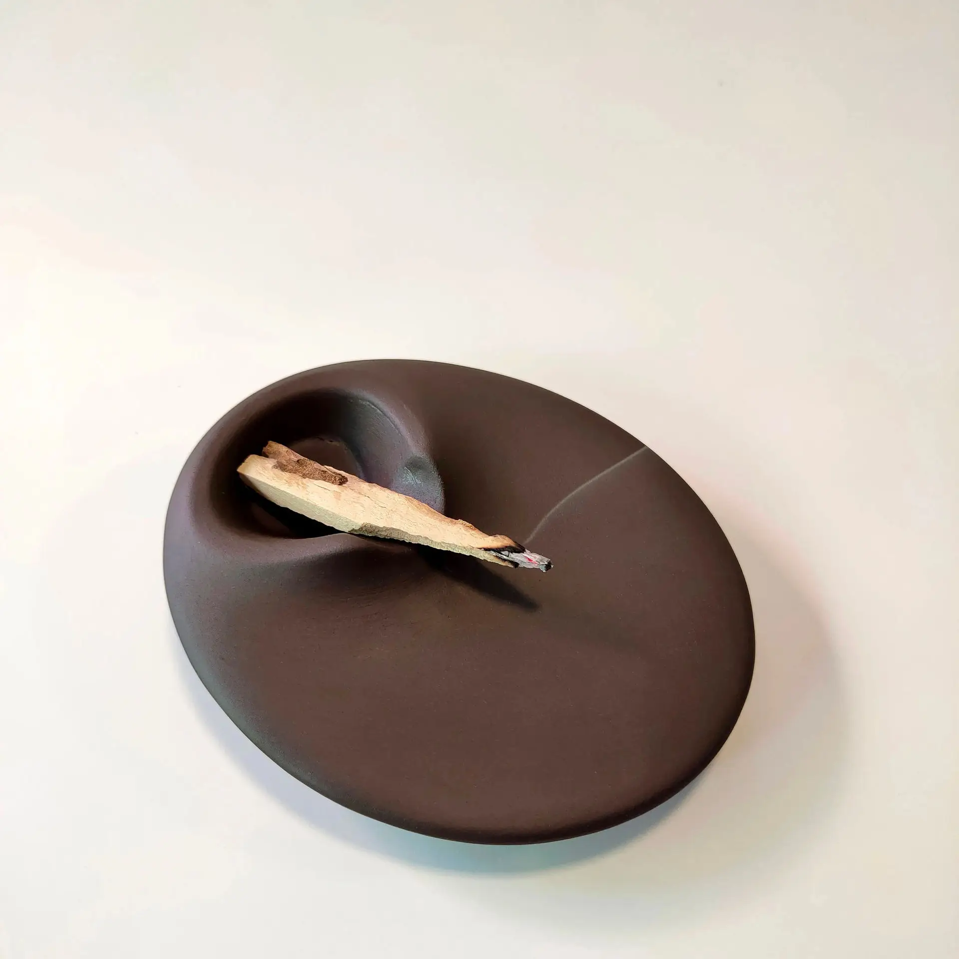 Vintage Peruvian Sacred Wood Incense Burner Cement Stand Base Relaxation Meditation Container Tray