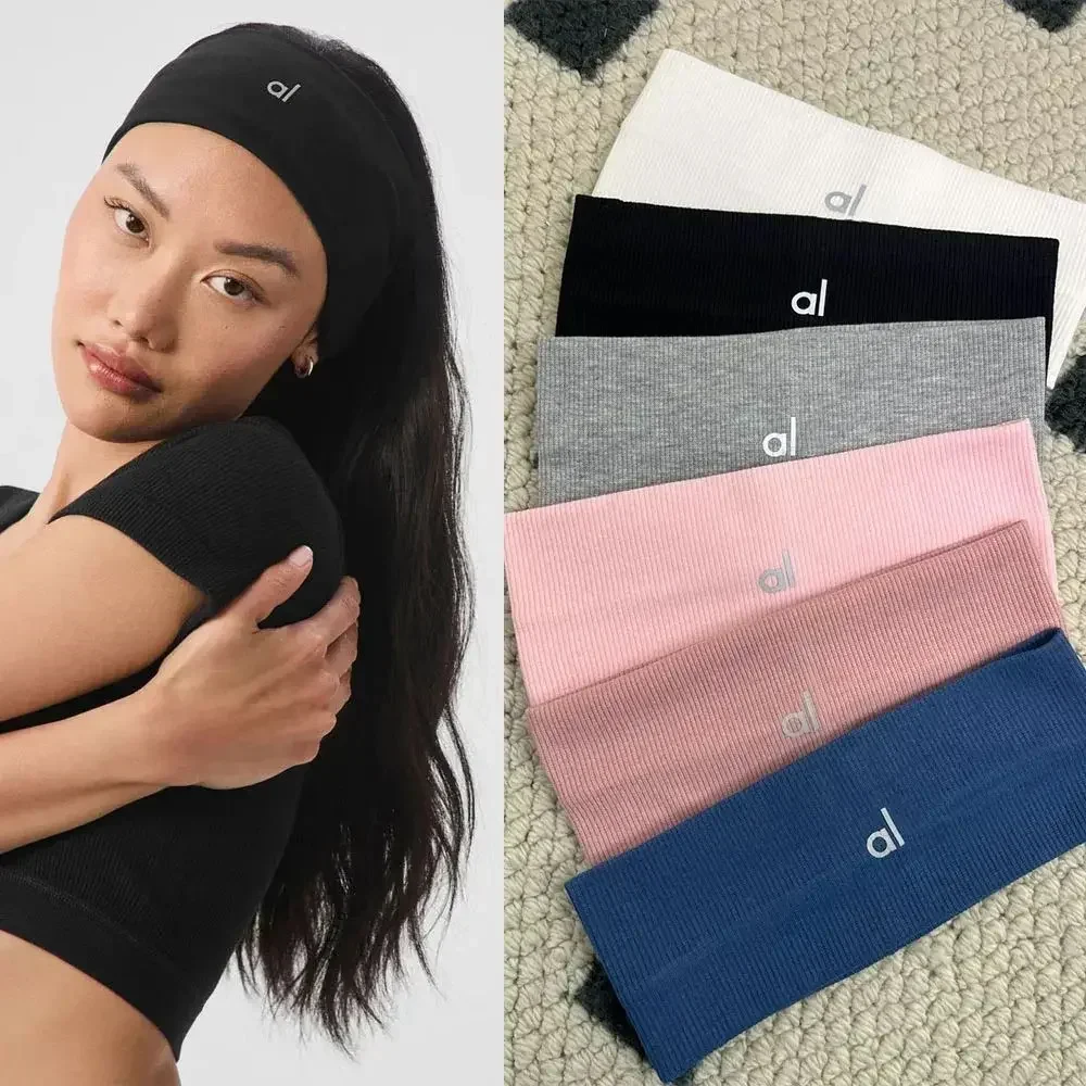 

AL Solid Color Performance Conquest Wide Hairband Soft Elastic Headband Men Women Makeup Sports Yoga Vintage Hair Accessories