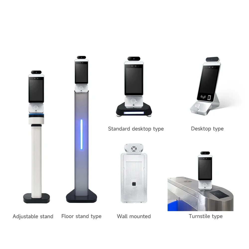 HFSecurity IP65 Face Recognition Device with Body Temperature Alcohol test RA08T-A with an NFC reader