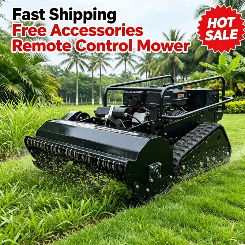 Customized Factory OEM ODM Petrol Self Propelled Lawn Mower Remote Control Lawn Mower For Hill Orchard Backyard Farm Lawn Trim
