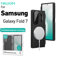 For Samsung Galaxy Z Fold 7 Nillkin Magnetic Flip Cover Camera Stand Phone Case Lens Protective Back Cover (S Pen version)