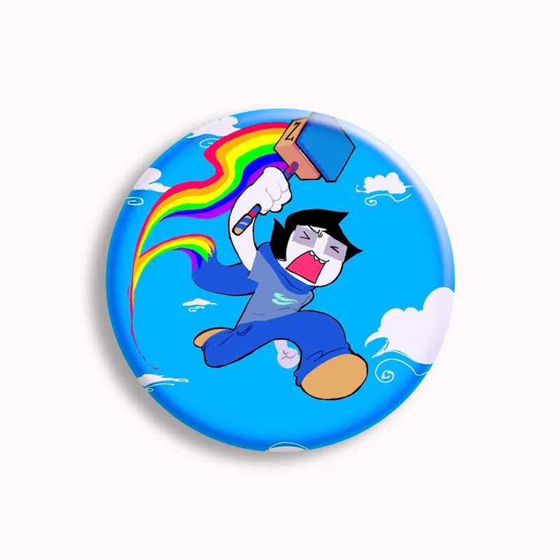 31Style John Egbert Button Pin Creative Cartoon Anime Kawaii spilla Badge Cute Bag accessori Decor Fans Collect Friends Gifts