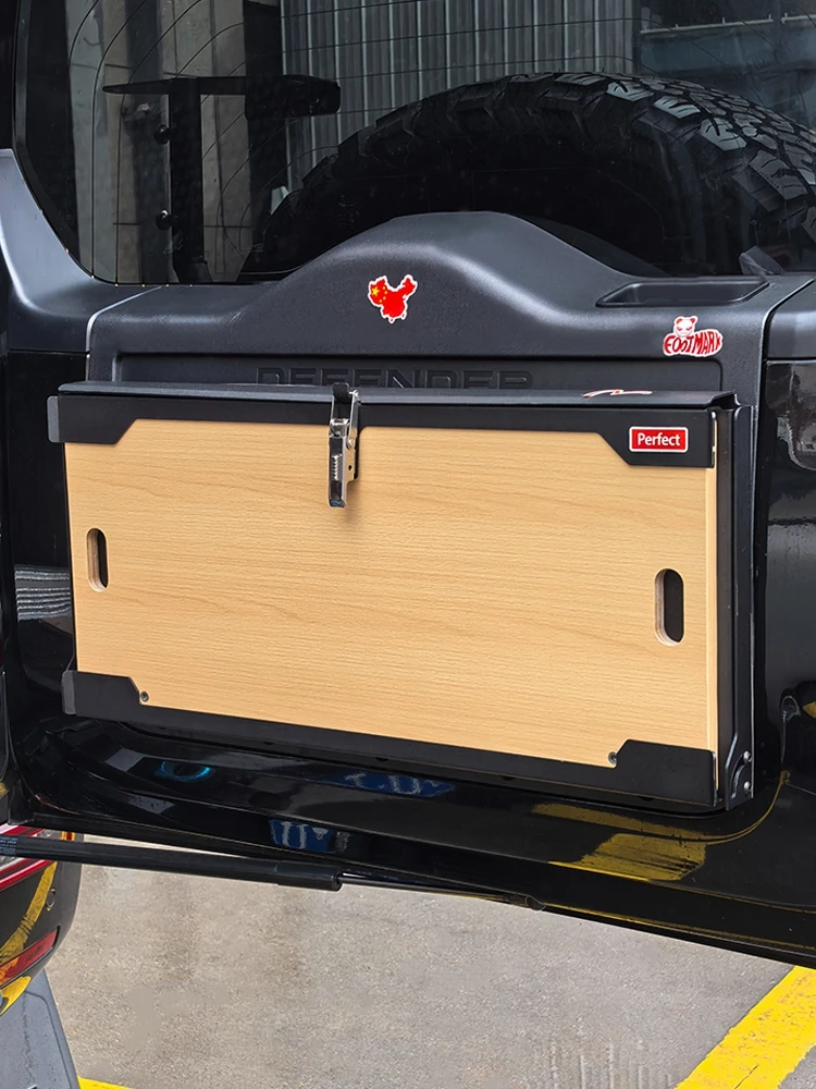 Tailgate rack foldable rear door shelf for Land Rover Defender 2020-2026+ L663 automotive parts
