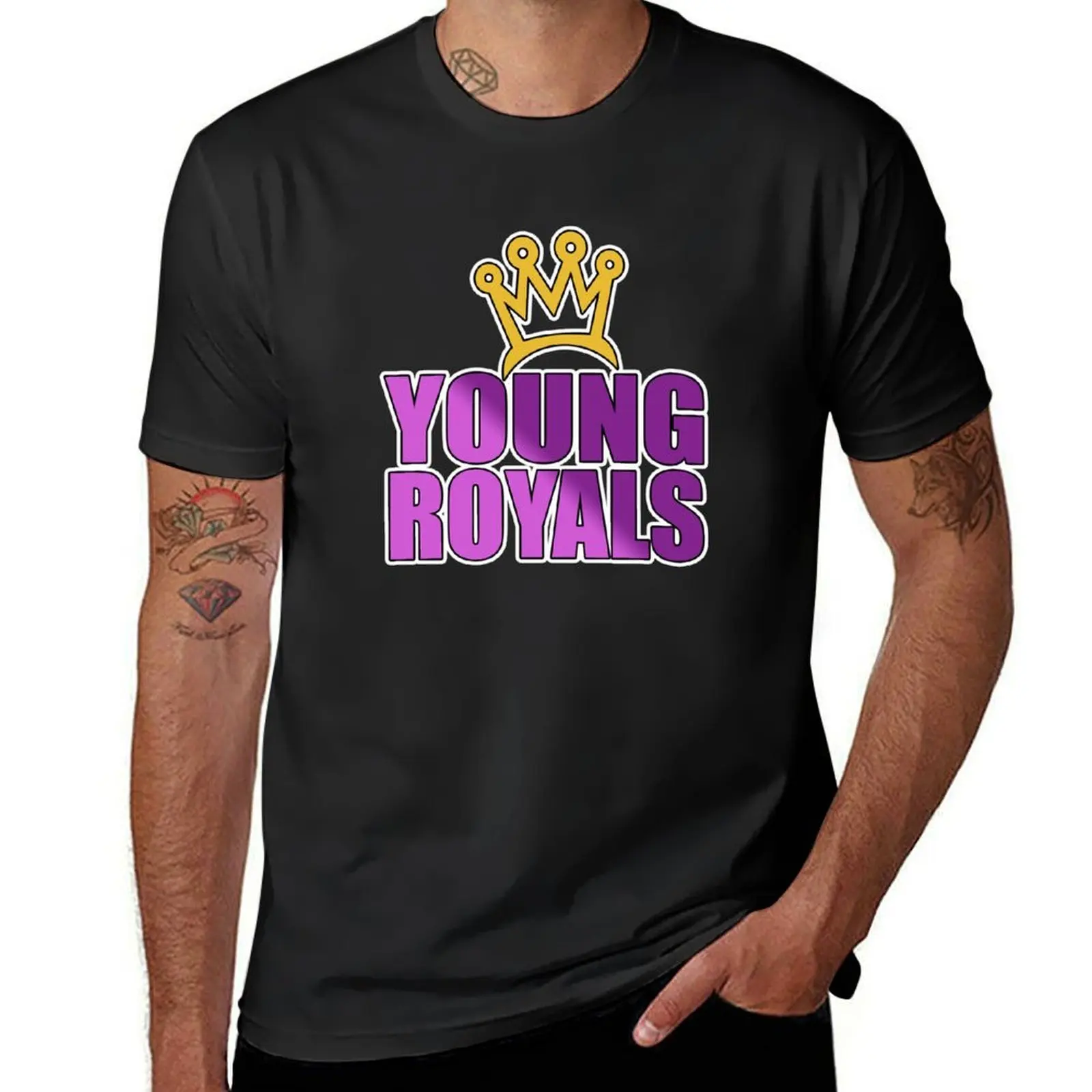 

Young Royals T-Shirt sports fans boys animal print Aesthetic clothing heavyweights Men's t-shirt