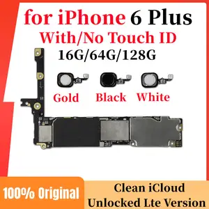 Bilashmart 100% Original Motherboard iPhone 6 Plus Clean iCloud 64gb Mainboard Functions with Touch ID 128gb Unlocked Logic Board