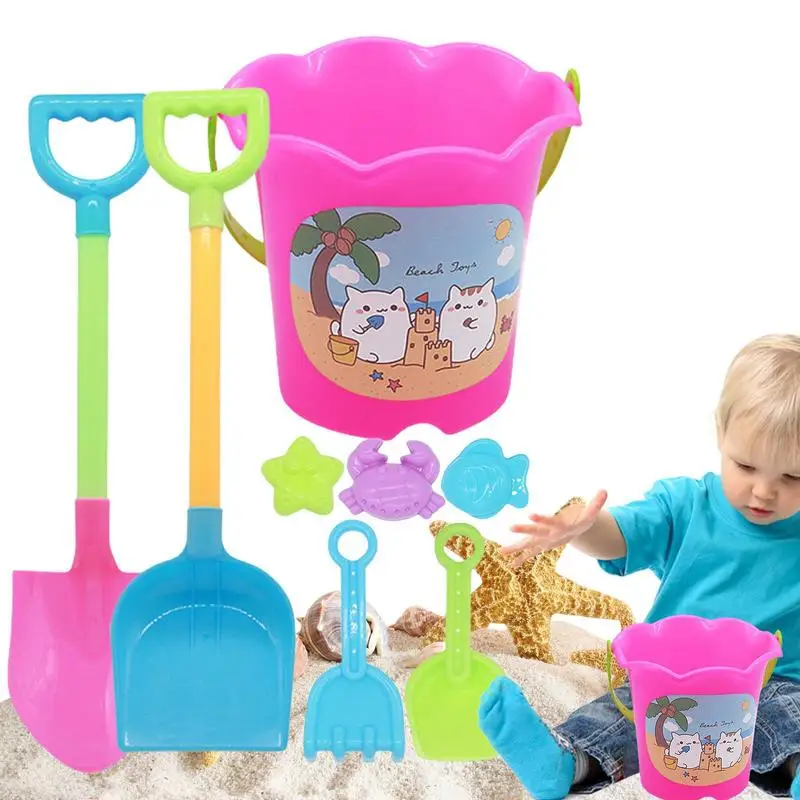 

Beach Sand Playset Eco-Friendly 8pcs Beach Toys Animal Sand Molds Bucket Shovel Tool Kit For Outdoor Games Summer Beach Party