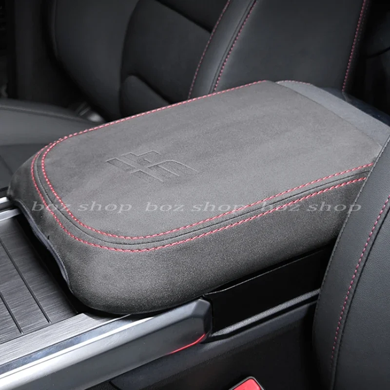 Cars Armrest Case Cover For Jetour Traveler Shanhai T2 Suede Gear Shift Cover Central Armrest Leather Cover Modification