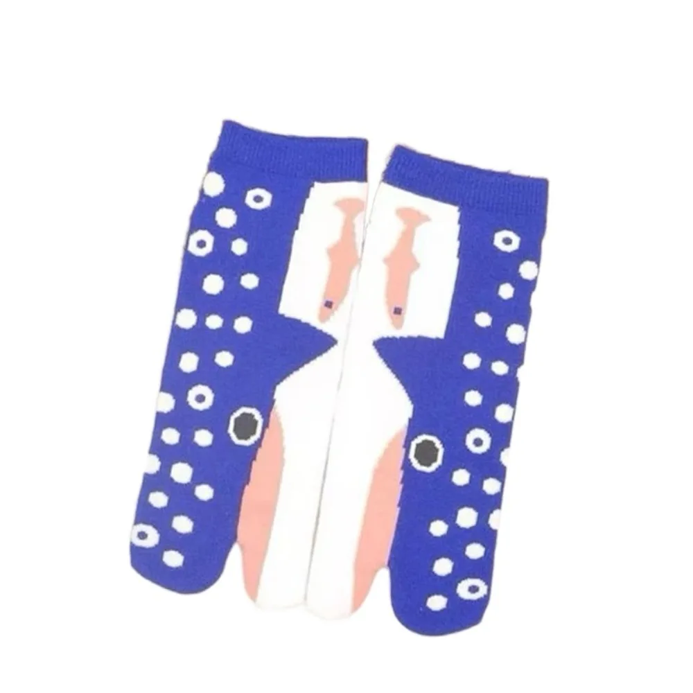 

Cute Deep-sea Animals Funny Fish Tube Socks Whale Flower Eel Two Toe Socks Shark Hosiery Toe Mid Calf Sock Slippers