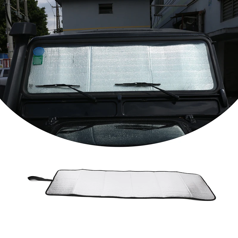For Land Rover Defender 90 110 130 2004–2018 Car Front Windshield Sunshade UV Protection Foldable Shade Sun Protector Cover