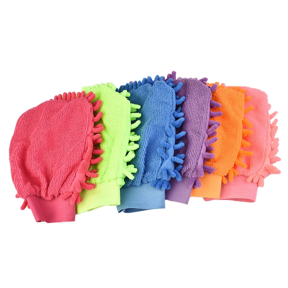 

6-упаковка чистящих перчаток из микрофибры разных цветов, нежных и не царапин для уборки автомобилей и дома, быстросохнущих