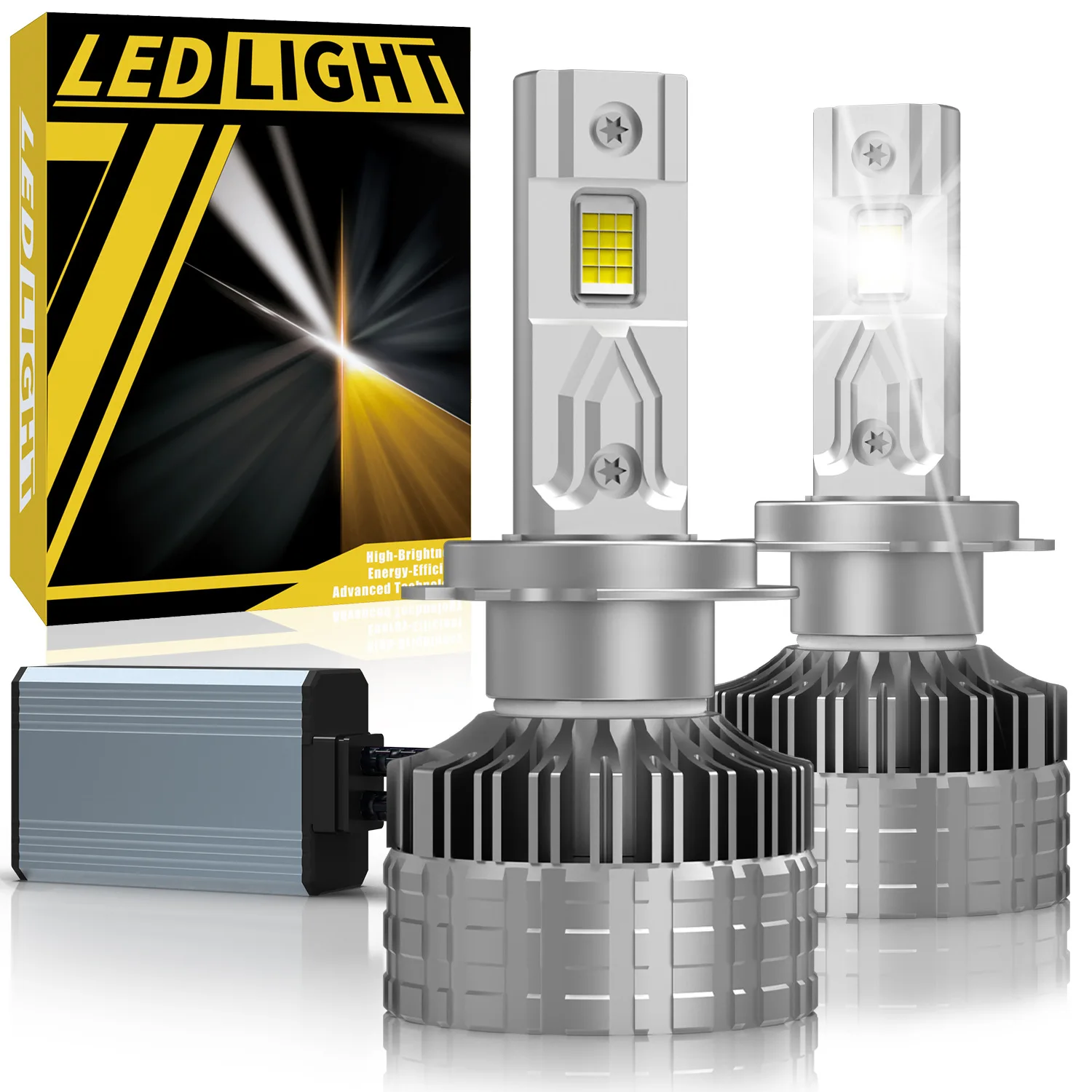 

New 170W 80000LM Super Bright H7 LED Car Headlight H7 CANBUS Double Copper Tube Bulb Fog Light with Fan