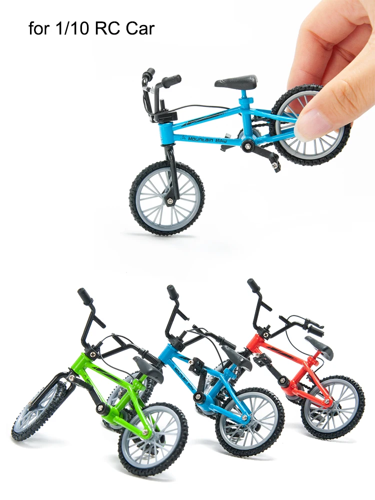 AliExpress AXSPEED Simulated Plastic Mini Finger Bicycle Bike for Axial SCX10 Redcat Tamiya 1/10 RC Model Car Toys Decoration Parts