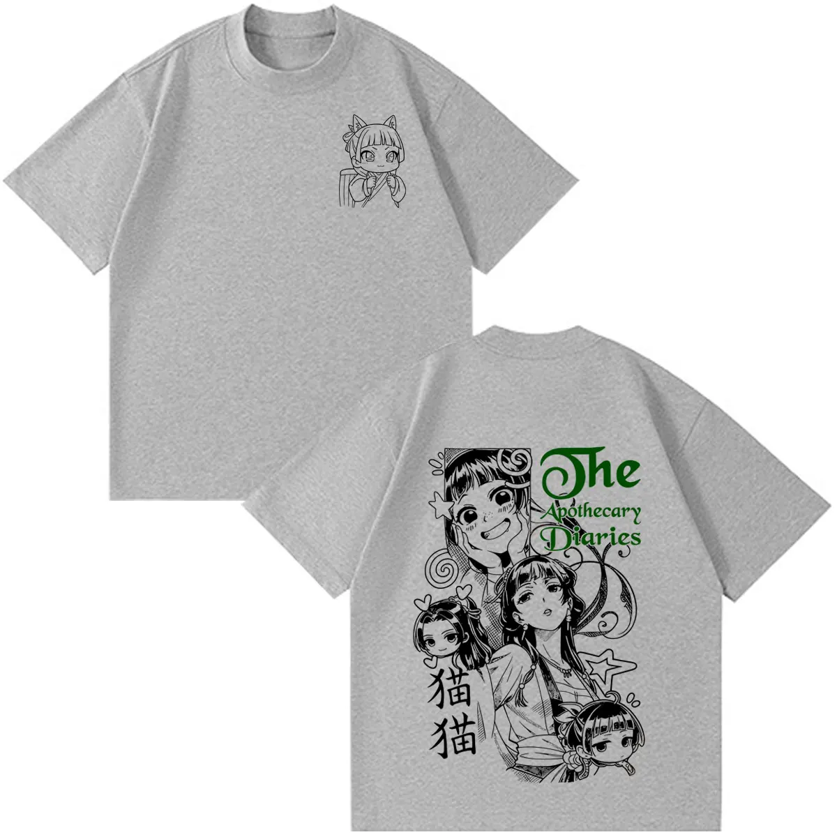 Anime The Apothecary Diaries Print TShirt Men Women Aesthetic Trend T-shirt Short-sleeved Loose Casual Cotton Oversized T-shirts