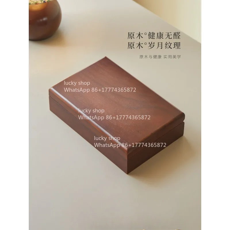2026 New Jewelry Box Solid Wood Gold Necklace Earrings Stud Jewelry Storage Box Is High-end and Exquisite