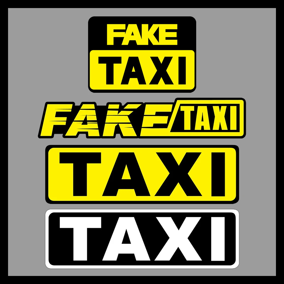 JDM Fake Taxi  Motorcycle Stickers Vinyl Decal for Moto Scooter Body Fuel Tank Helmet ZONTES VOGE CFMOTO Accessories