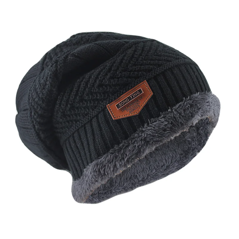 جديد الشتاء الكبار الرجال النساء قبعة دافئة Skullies موضة ملونة محبوك قبعة لينة الصوف عادية في الهواء الطلق العلامة التجارية سميكة متماسكة العظام