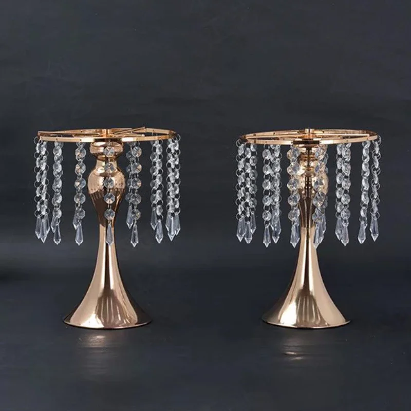 

Gold Crystal Metal Candle Holders Wedding Centerpiece Tea Light Holder Lanterns Candle Jars Centerpiece For Wedding