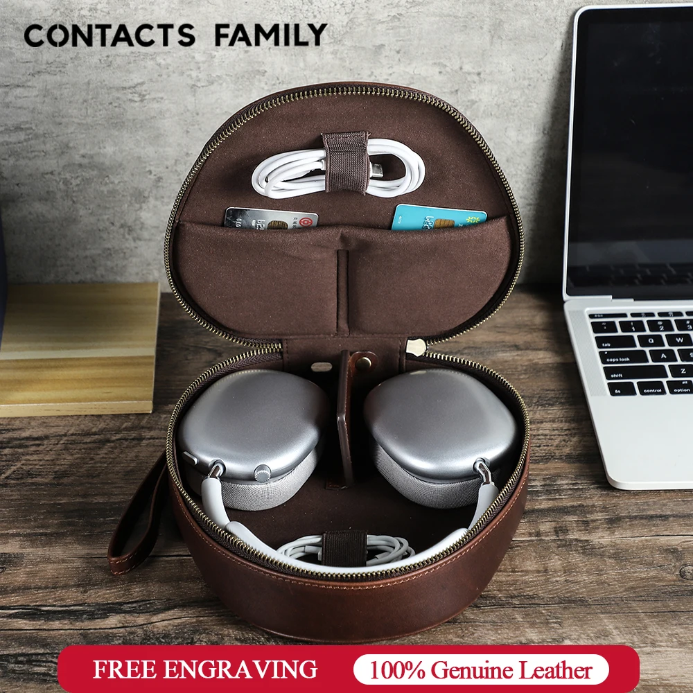 حافظة جلدية أصلية لأجهزة Apple AirPods Max SONY WH1000 XM4 XM5 XM6 سماعة رأس للسفر حقيبة حمل غطاء حماية صندوق تخزين