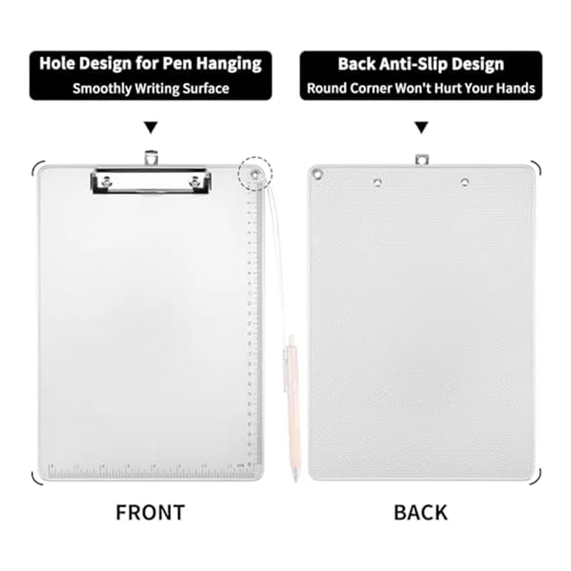 

Metal Clipboard Aluminum Look Clipboards With Low Profile Clip,For Letter Size A4 File Paper Sheet Office School Supplie Durable