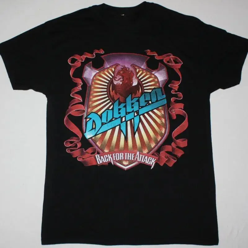 

DOKKEN BACK для атаки, Черная Мужская футболка, хлопок K221