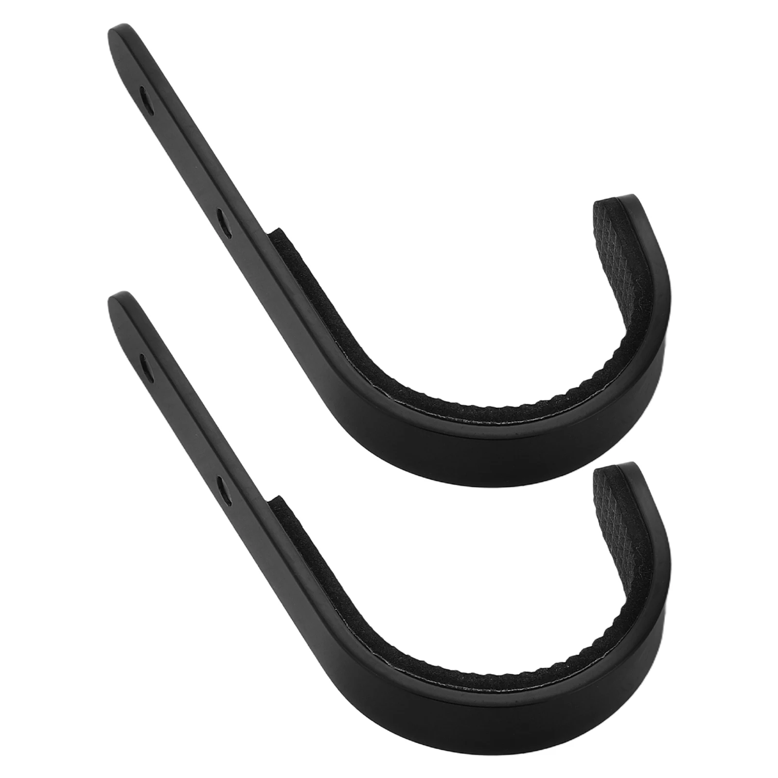 

2 Pcs Heavy Duty Wall Mount Tool Hooks Black Stainless Steel Garage Storage Shed Organizer Durable Multi Functional Spacesaving