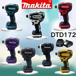 Makita-Motorista de impacto elétrico sem fio, Motor sem escova, Furadeira para madeira, T-Mode, Recarregável, 18V LXT, BL, DTD172, 180NM