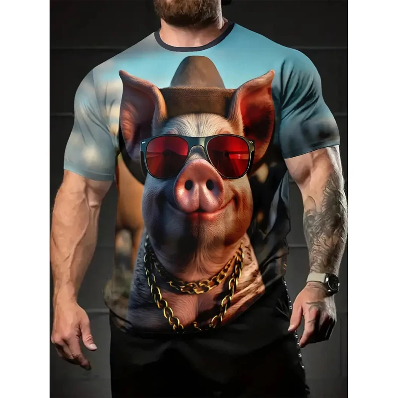 

Interesting Animal Patterns Made By AI 3D Print T-shirt Funny Animals Hip Hop Personality Streetwear Harajuku T Shirts Y2k Fun