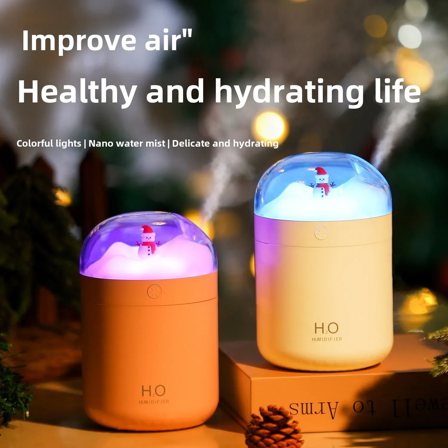 Cross-border new snowman humidifier USB plug-in home desktop silent fog replenishment air humidifier