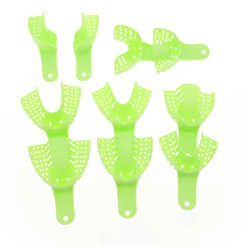 10pcs Dental Impression Tray Impression Mesh Plastic Materials Dental Impression Trays Full Size Lab Tools