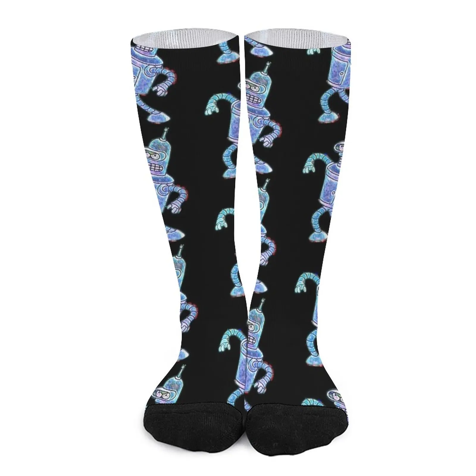 Bender Strut Midnight Edition Socks winter socks Novelties Cartoon characters socks happy socks men