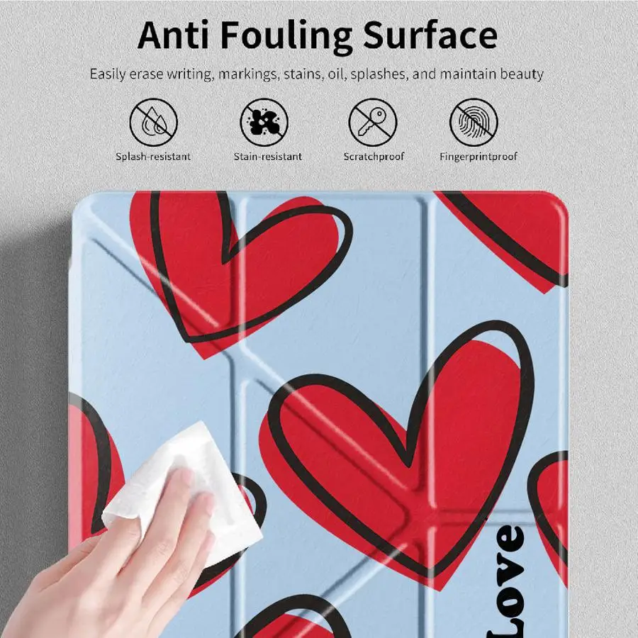 Passionate Red Love Heart Tablet Case For iPad Mini 6 7 Pro 11th 10th 9th 8th 7th 12.9inch Pro 2025 Air 4 5 M3 M2 M4 11inch