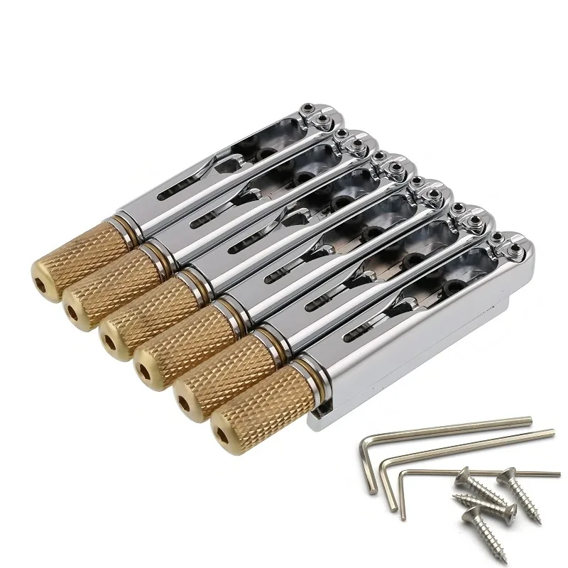 6-string Headless Guitar Bridge Tailpiece High-quality Corrosion-resistant Stable Bridge Tailpieces Stringed Instrument Parts