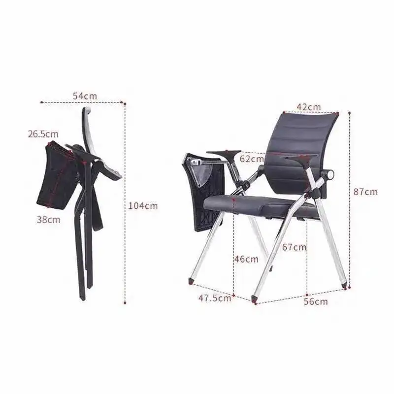 Board Nordic Table Leather Chair Conference Chairs Computer Meeting with Training Room Foldable Integrated Simple Office Chair Y