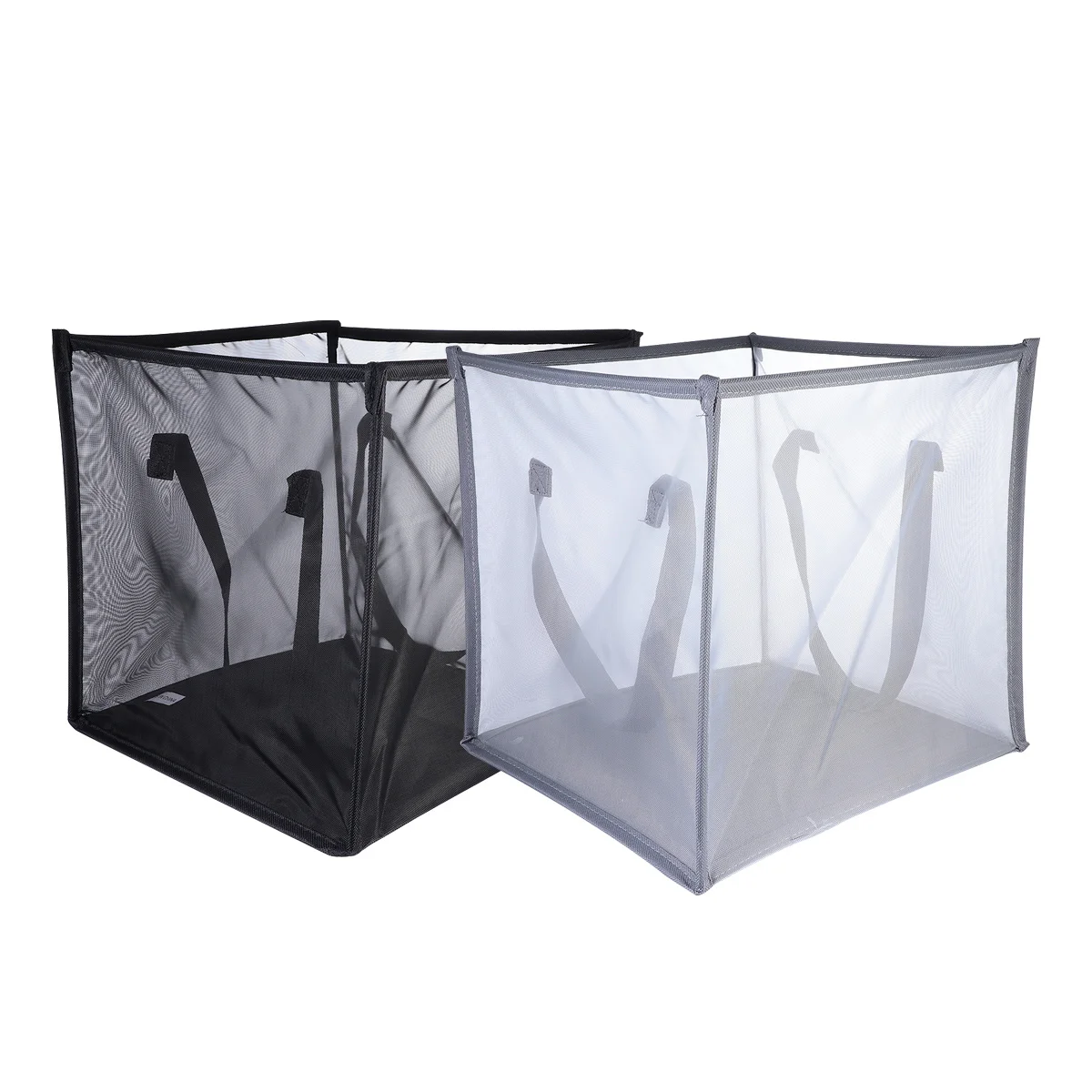 2 قطعة سلة الغسيل القابلة للطي تصميم قابل للطي توفير المساحة تخزين الملابس القذرة المنظم طوي يعوق للمنزل #2