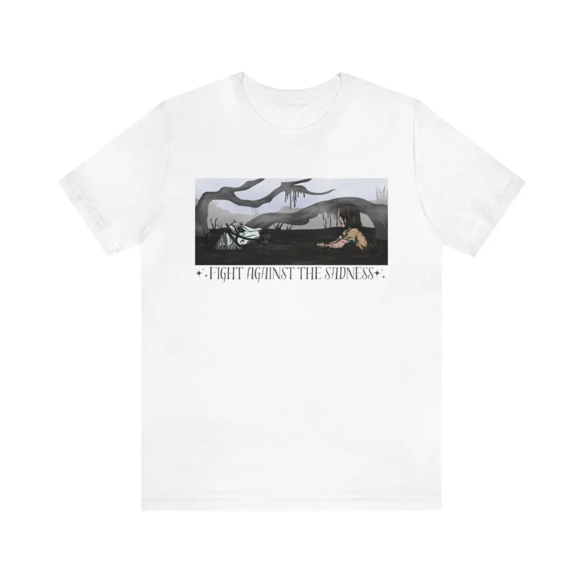 T-shirt Fight Against The Sadness, chemise The NeverEnding Story Artex, science-fiction