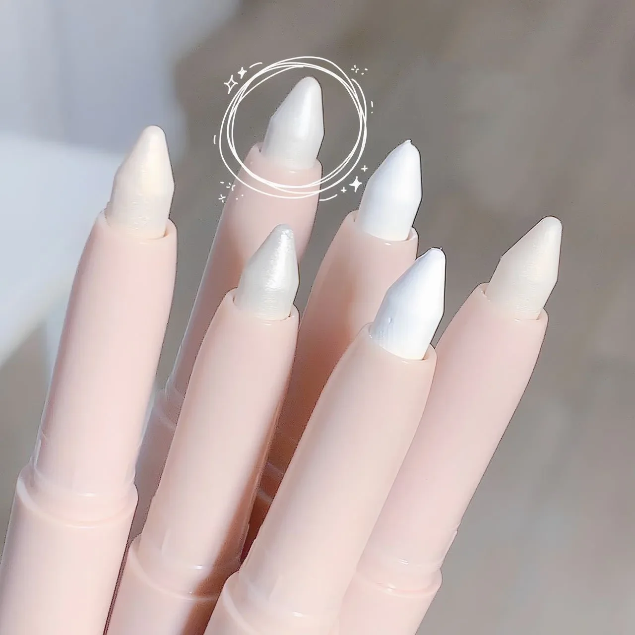 Delineador de ojos blanco, brillo brillante, sombra de ojos en barra, delineador de ojos, lápiz mate, marrón, rosa, maquillaje de ojos nacarado, ilumina el gusano de seda