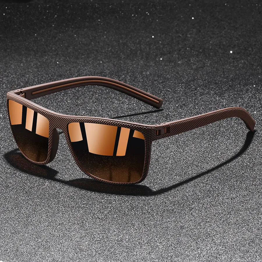 Fashion Vintage Check Pattern Polarized Sunglasses Men Women Classic Driving Fishing Square Sun Glasses Man Retro Eyewear UV400