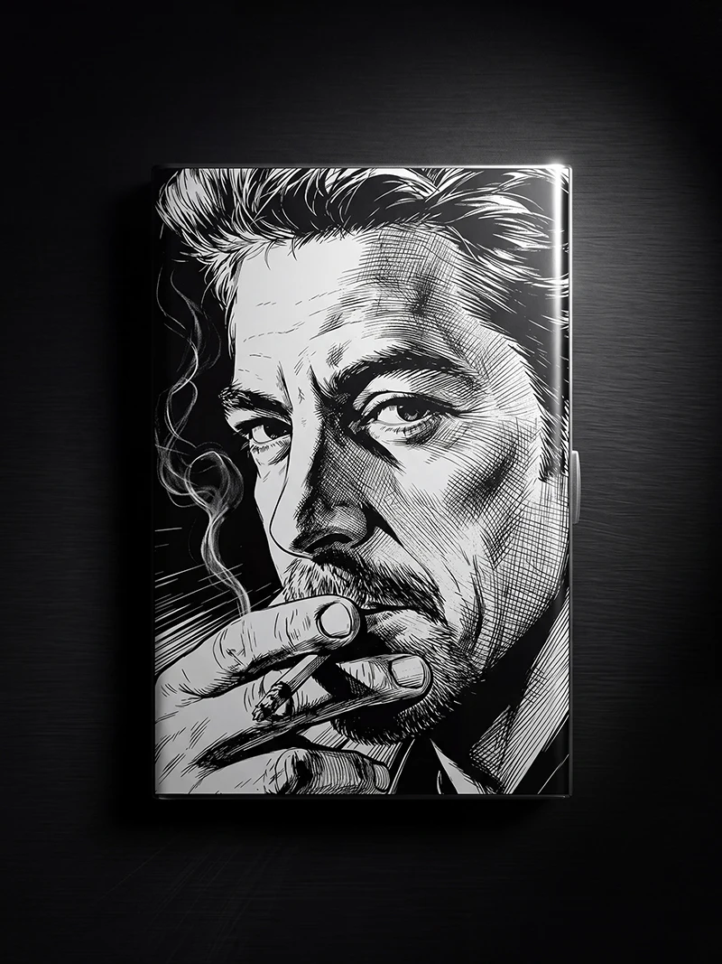 20 Stück Aluminium-Schiebezigarettenetuis mit individuellem Foto, DIY-Lasergravur, Raucherzubehör, Geburtstagsgeschenk für Männer, Freund, Vater – Detail 2
