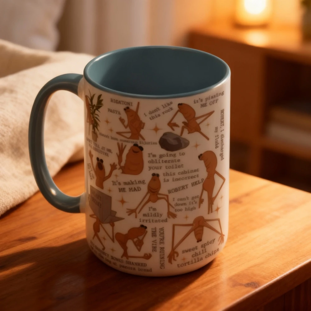 Hot Sale Marcus Worm Novelty Mug Funny Weird Biological Ceramic Coffee Cup Milk Tea Water Mug For Home Office Daily Drinkware