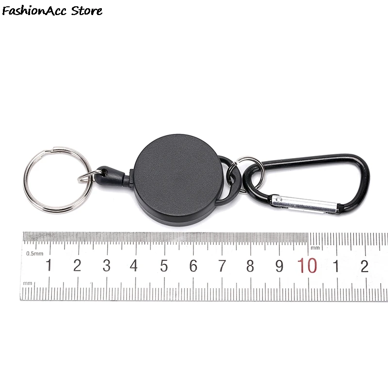 Resilience Steel Wire Rope Elastic Keychain Recoil Sporty Retractable  Key Ring Anti Lost Yoyo Ski Pass ID Card