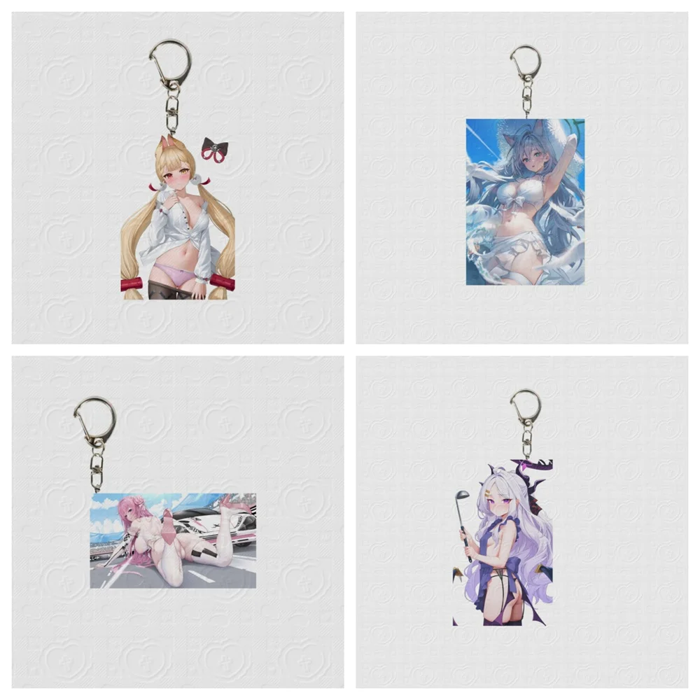 

6CM HOT Anime Blue Archive Acrylic Keychain Model Cosplay Charm Characters Ornament Accessories Goods Collection Christmas Gifts