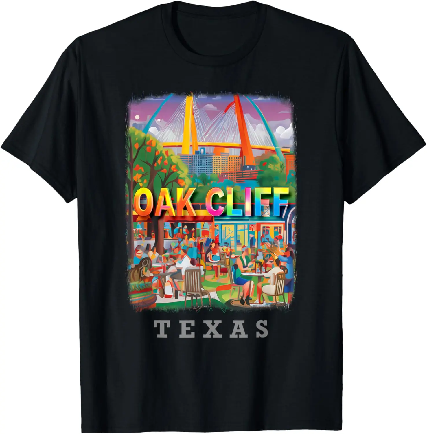 

Футболка Oak Cliff Texas TX Vibrant Downtown SD725