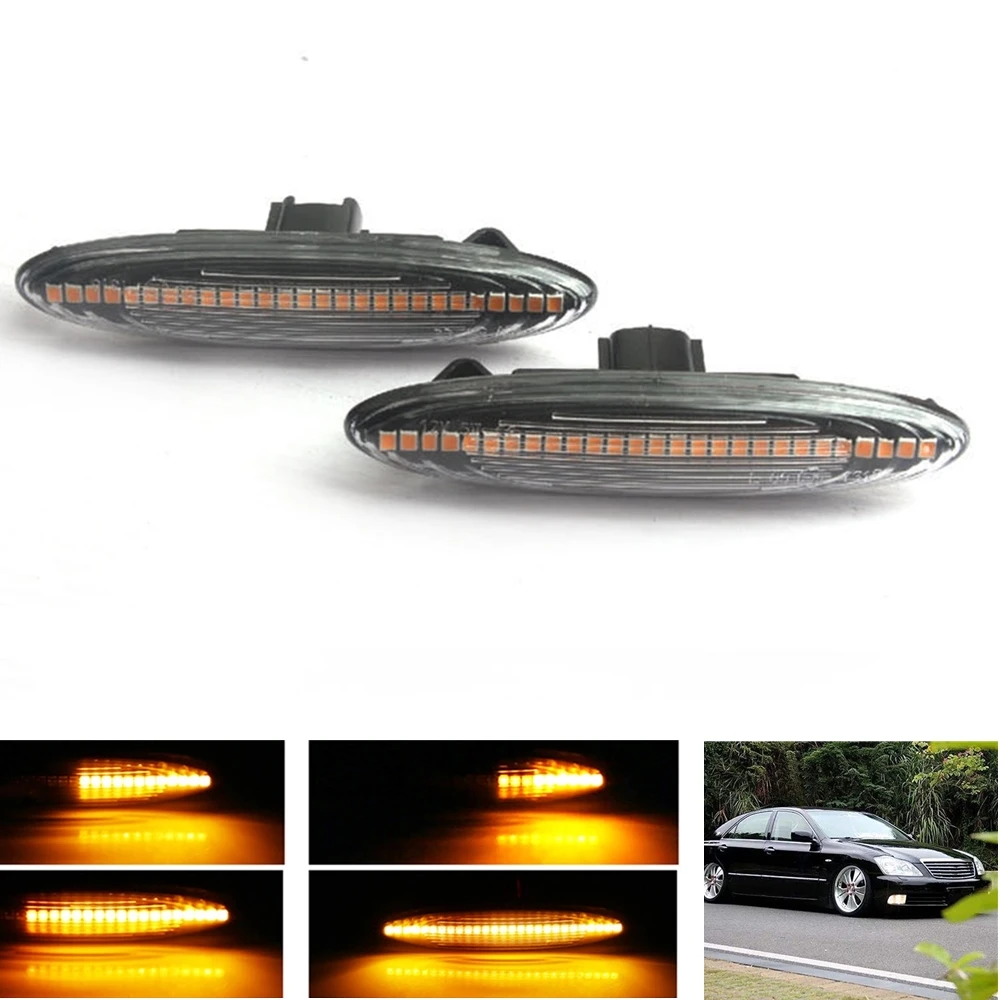 LED Dynamic Side Marker Turn Signal Light Fender Indicator Bulb For Lexus IS250 IS350 SC430 E350 Soarer UZZ40 Highlander