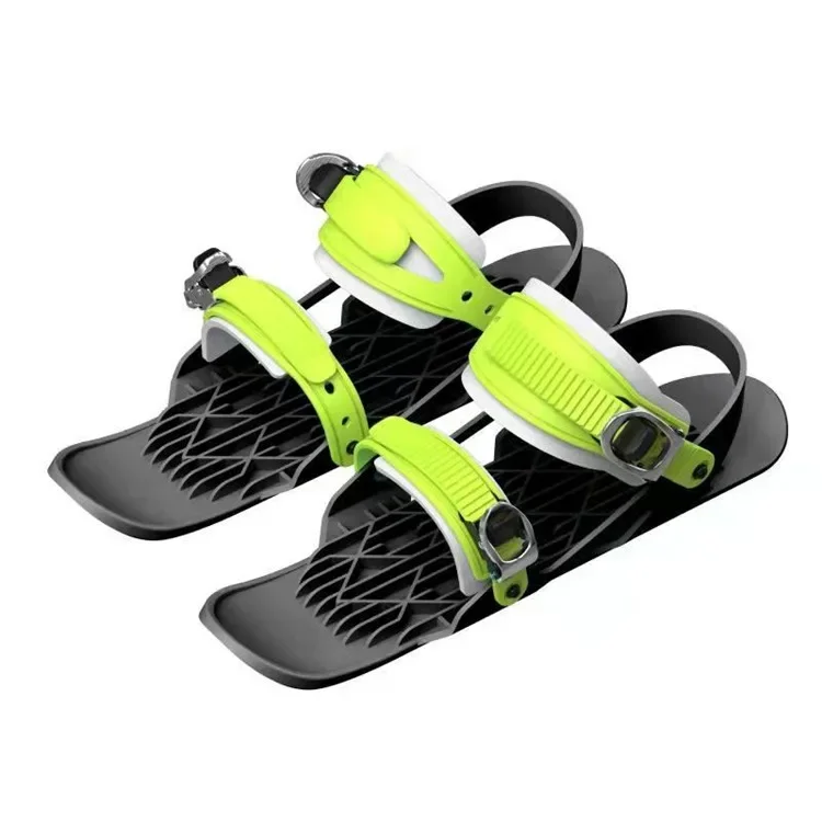 

1 Pair Mini Adjustable Sled Snow Shoes Mini Ski Skates for Snow Outdoor Combine Skates with Skis Outdoor Ski Shoes