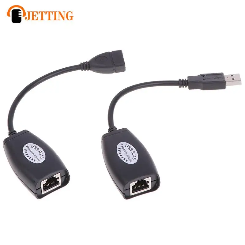 USB UTP Extender Adapter Over Single RJ45 Ethernet CAT5E 6 Cable Up to 150ft